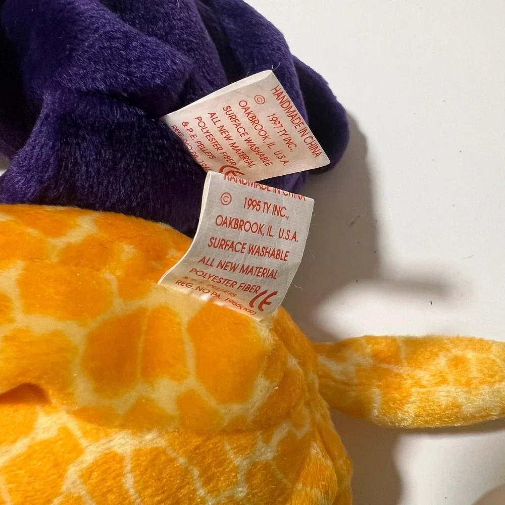 Ty Beanie Babies Lot Dublin Bear Princess‎ Diana Bear Twigs Giraffe Set of 3 90s